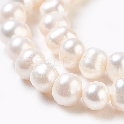 Natural Cultured Freshwater Pearl Beads Strands X-PEAR-S001-8-9mm-3-1