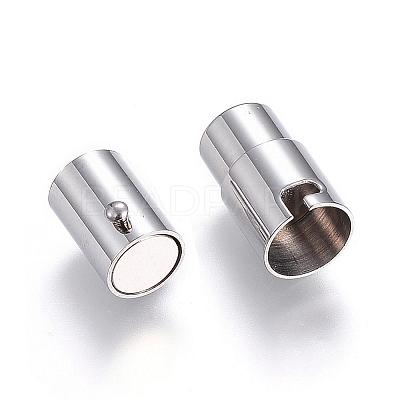 Tarnish Resistant 304 Stainless Steel Locking Tube Magnetic Clasps STAS-D159-30-1