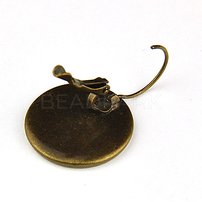 Brass Leverback Earring Findings X-KK-I564-AB-NF-1