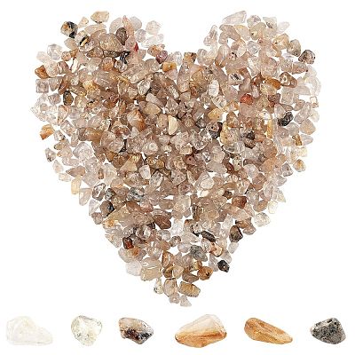 Natural Rutilated Quartz Chip Beads G-SC0001-31-1