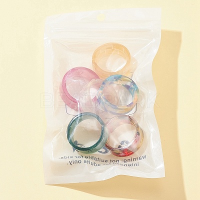 Resin Wide Band Cuff Ring RJEW-FS0001-07-1