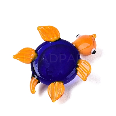 Handmade Lampwork Turtle with Evil Eye Figurine Display Decorations LAMP-N034-25D-1