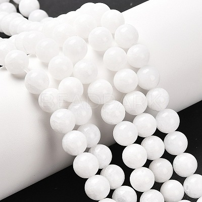 Natural White Jade Beads Strands GSR8mmC067-1