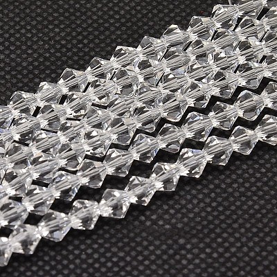 Imitate Austrian Crystal Bicone Glass Beads Strands X-GLAA-F029-6x6mm-13-1