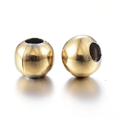 Round Ion Plating(IP) 304 Stainless Steel Beads STAS-F105-03-8mm-1