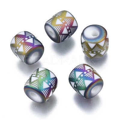 Electroplate Glass Beads EGLA-S196-06B-06-1