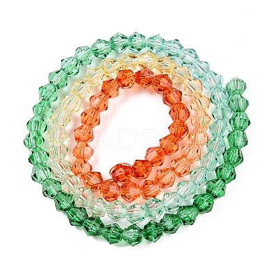 Gradient Color Baking Paint Glass Bead Strands DGLA-A039-T2mm-A013-1