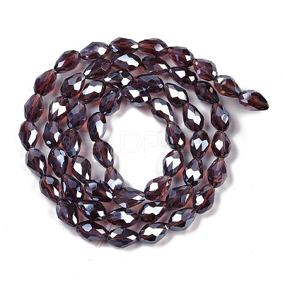 Transparent Electroplate Glass Beads Strands LS-EGLA-N013-T4mm-B03-1