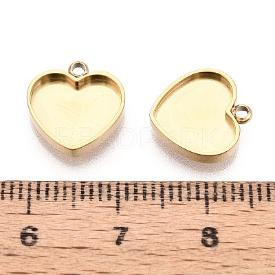 304 Stainless Steel Connector Cabochon Settings STAS-N115-39G-1