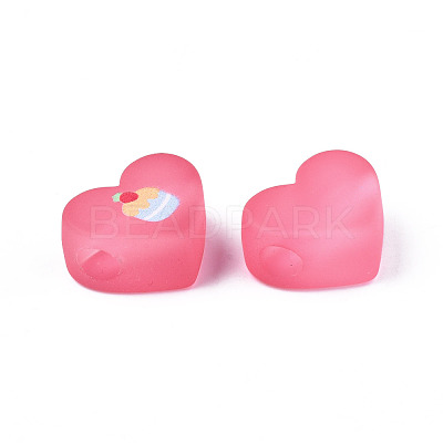 Transparent Printed Acrylic Beads MACR-S373-124-H08-1