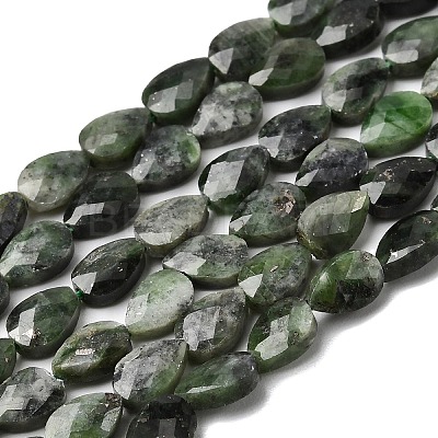 Natural Green Diopside Beads Strands G-B159-A17-1