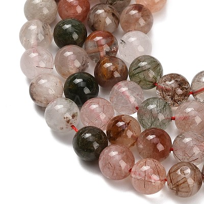 Natural Multi-Color Rutilated Quartz Beads Strands G-G300-A03-8mm-1