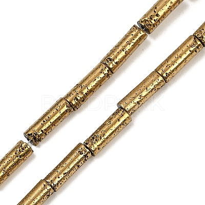 Electroplated Natural Lava Rock Beads Strands G-K388-03A-02-1