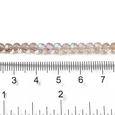 Electroplate Transparent Glass Beads Strands EGLA-A035-T4mm-L22-1