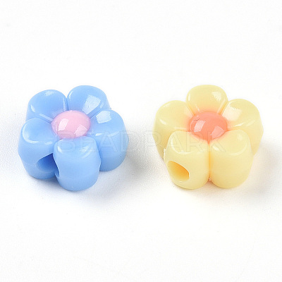 Opaque Acrylic Beads X-SACR-N018-13-1