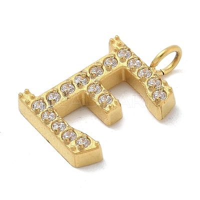 Ion Plating(IP) 304 Stainless Steel Micro Pave Cubic Zirconia Pendants STAS-Z107-03G-05-1