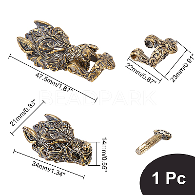 Brass Buckles KK-NB0002-93AB-1