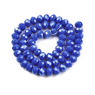Electroplate Glass Beads Strands EGLA-A044-P8mm-A32-1