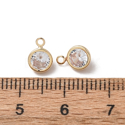 Brass Glass Pendants KK-C253-03G-1