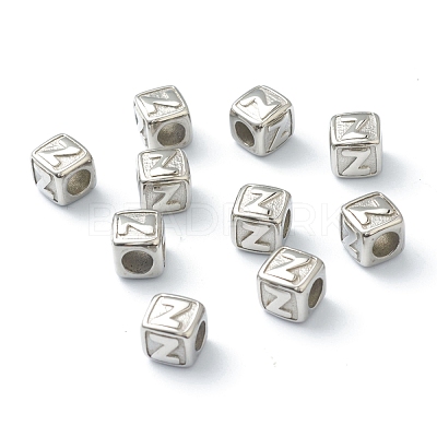 Tarnish Resistant 304 Stainless Steel European Beads STAS-H145-01Z-P-1
