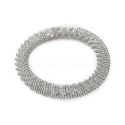 304 Stainless Steel Stretch Bangles for Women BJEW-P315-02E-P-1