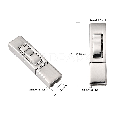 Non-Tarnish 304 Stainless Steel Bayonet Clasps X-STAS-F122-34P-1