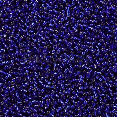 Midnight Blue 11/0 Grade A Round Transparent Glass Seed Beads X-SEED-Q007-F44-1