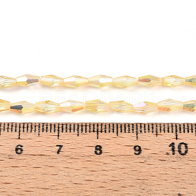 Transparent Electroplate Glass Beads Strands GLAA-K064-05A-01C-1