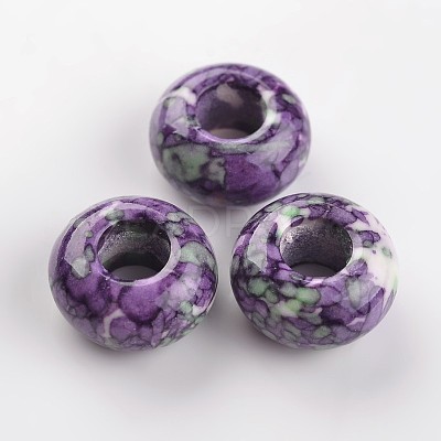 Dyed Rondelle Natural Ocean White Jade Beads X-G-D782-11-1