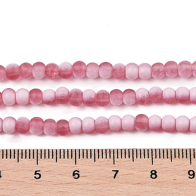Frosted Crackle Glass Beads Strands GLAA-U001-4mm-M13-1