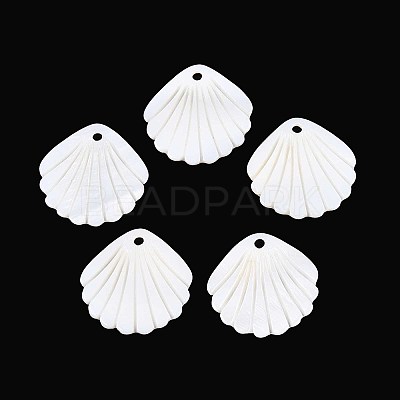 Carved Natural Freshwater Shell Pendants SHEL-T020-62A-1