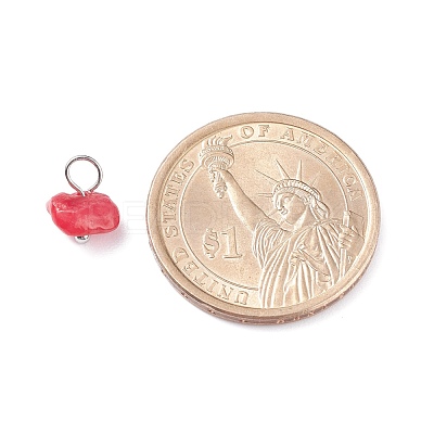 Natural Chip Dyed Shell Charms PALLOY-JF01338-03-1