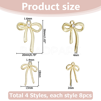 32Pcs 4 Styles Alloy Pendants FIND-HS0001-93-1