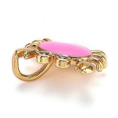 Real 18K Gold Plated Brass Micro Pave Clear Cubic Zirconia Charms ZIRC-L100-020F-G-1