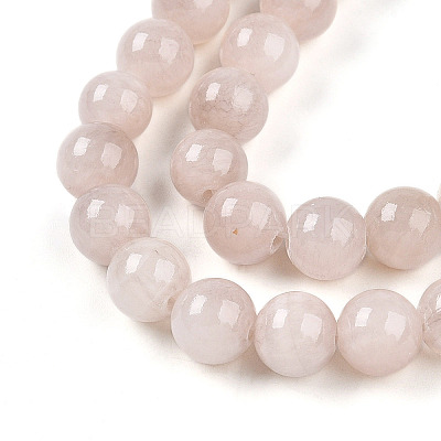 Natural Dyed Yellow Jade Gemstone Bead Strands G-R271-8mm-YXS06-1