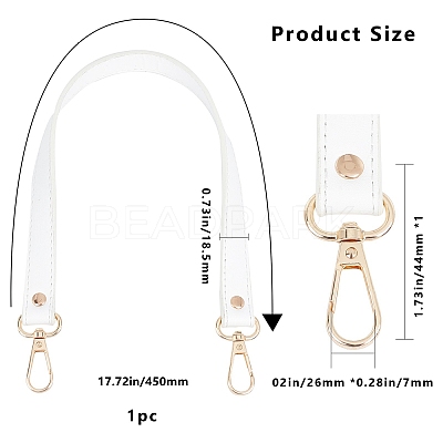 Imitation Leather Bag Handles PURS-WH0005-10G-02-1