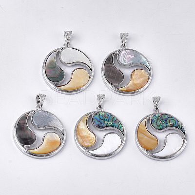 Mixed Shell Pendants SHEL-S275-06-1