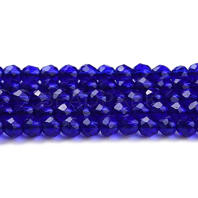 Transparent Glass Beads Strands GLAA-H021-04-09-1