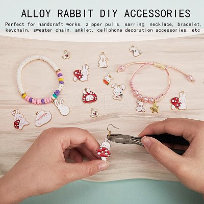 36Pcs 18 Style Alloy Enamel Pendants FIND-SZ0001-11-1