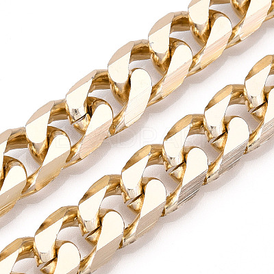 Aluminum Faceted Curb Chains CHA-N003-49KCG-1