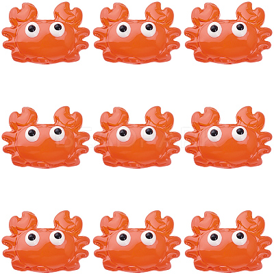 10Pcs Glass Enamel Beads LAMP-PA0001-44C-1