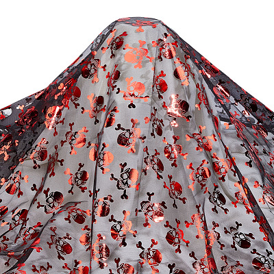 Halloween Polyester Mesh Fabric AJEW-WH0314-852B-1