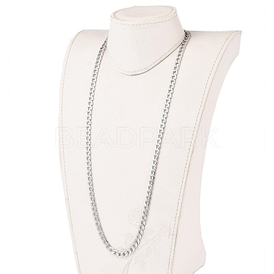 Non-Tarnish Men's 304 Stainless Steel Cuban Link Chain Necklaces NJEW-JN03170-02-1