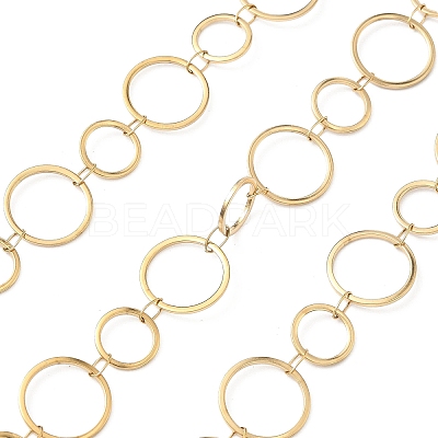 304 Stainless Steel Ring Link Chains CHS-G044-05G-02-1