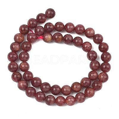 Natural Strawberry Quartz Beads Strands G-L595-C03-02-1