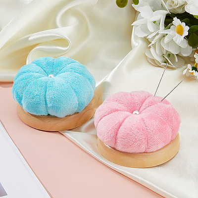 2Pcs 2 Colors Velvet Needle Pin Cushions TOOL-FH0001-77-1