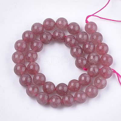 Natural Strawberry Quartz Beads Strands G-S333-10mm-018-1