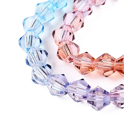 Gradient Color Baking Paint Glass Bead Strands X1-DGLA-A039-T6mm-A015-1