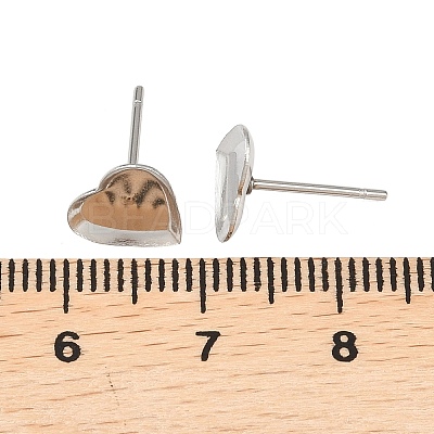 Tarnish Resistant Earring Cabochon Settings 304 Stainless Steel Ear Studs Blank Settings X-STAS-Q170-12-1
