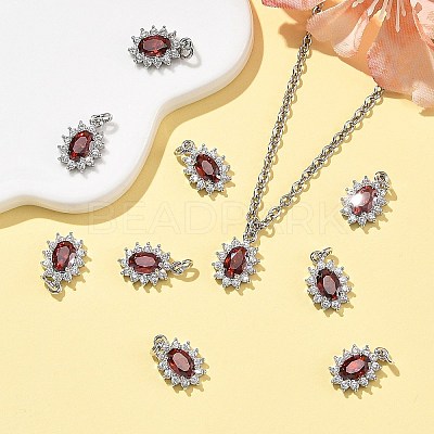 SHEGRACE Brass Micro Pave Cubic Zirconia Pendants XGRQ2O803-446F-P-1